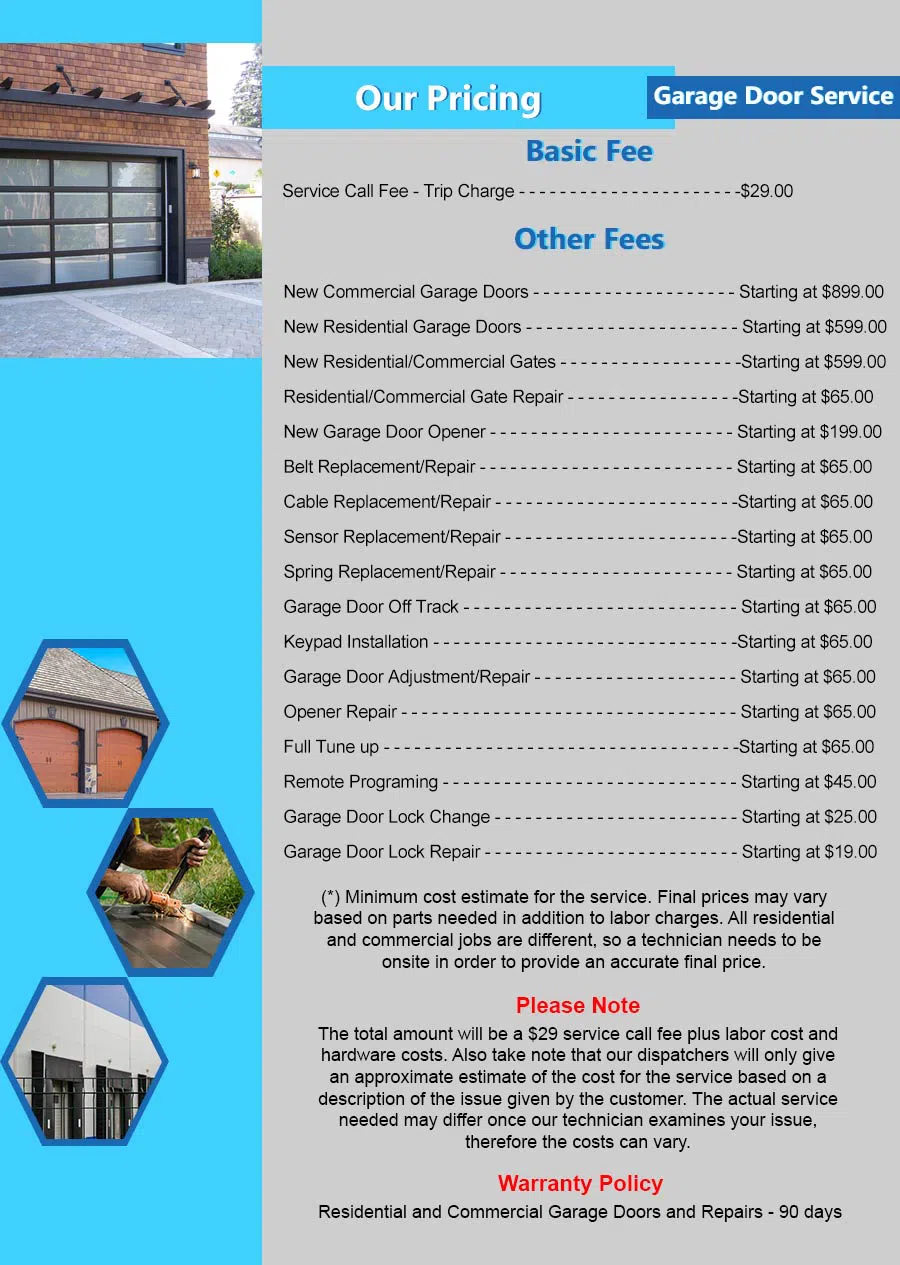 Capitol Garage Doors Fountain Hills, AZ 480-428-8027 - pricelist4